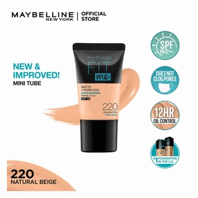 Maybelline Fit Me Matte   Poreless Liquid Foundation, 220, Natural Beige