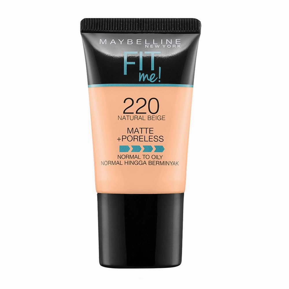 Maybelline Fit Me Matte   Poreless Liquid Foundation, 220, Natural Beige