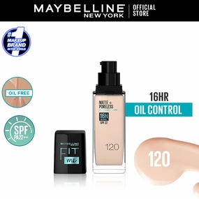 Maybelline Ny New Fit Me Matte   Poreless Liquid Foundation Spf 22 - 120 Classic Ivory 30Ml - For Normal To Oily Skin