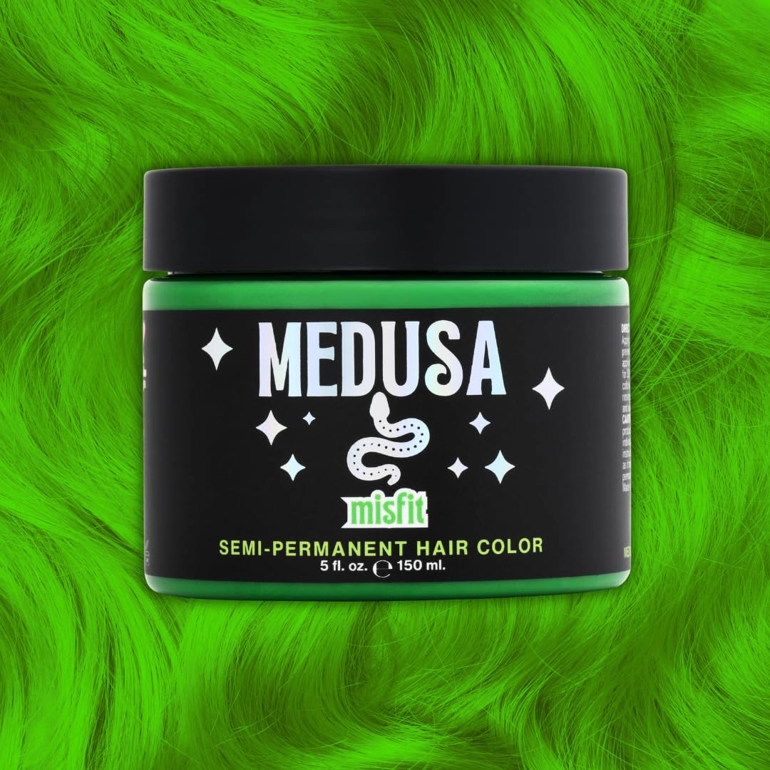 Medusa Semi-Permanent Hair Color, Vegan and Cruelty-Free Hair Dye, Last up to 24 Washes, Non-Damaging Conditioning Hair Color (Misfit, 5 fl oz)