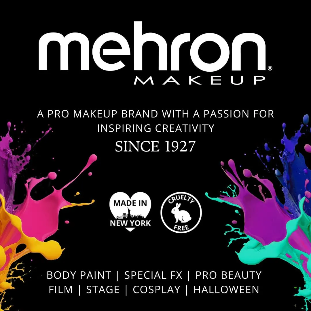 Mehron Makeup Paradise Makeup AQ Pro Size | Stage & Screen, Face & Body Painting, Special FX, Beauty, Cosplay, and Halloween | Water Activated Face Paint & Body Paint 1.4 oz (40 g) (White)