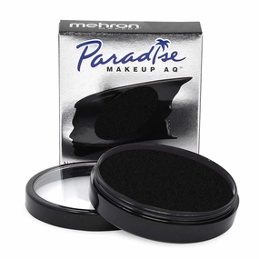 Mehron Makeup Paradise Makeup FX Refill Size | Stage & Screen Performance, Face & Body Painting, Beauty, Cosplay, and Halloween | Water Activated Face Paint, Body Paint 1.4 oz (40 g) (Black)