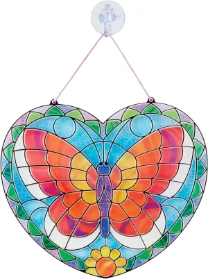 Melissa & Doug Stained Glass Made Easy Activity Kit: Butterfly - 140  Stickers - Kids Sticker Stained Glass Craft Kit; Sun Catchers For Kids Ages 5 