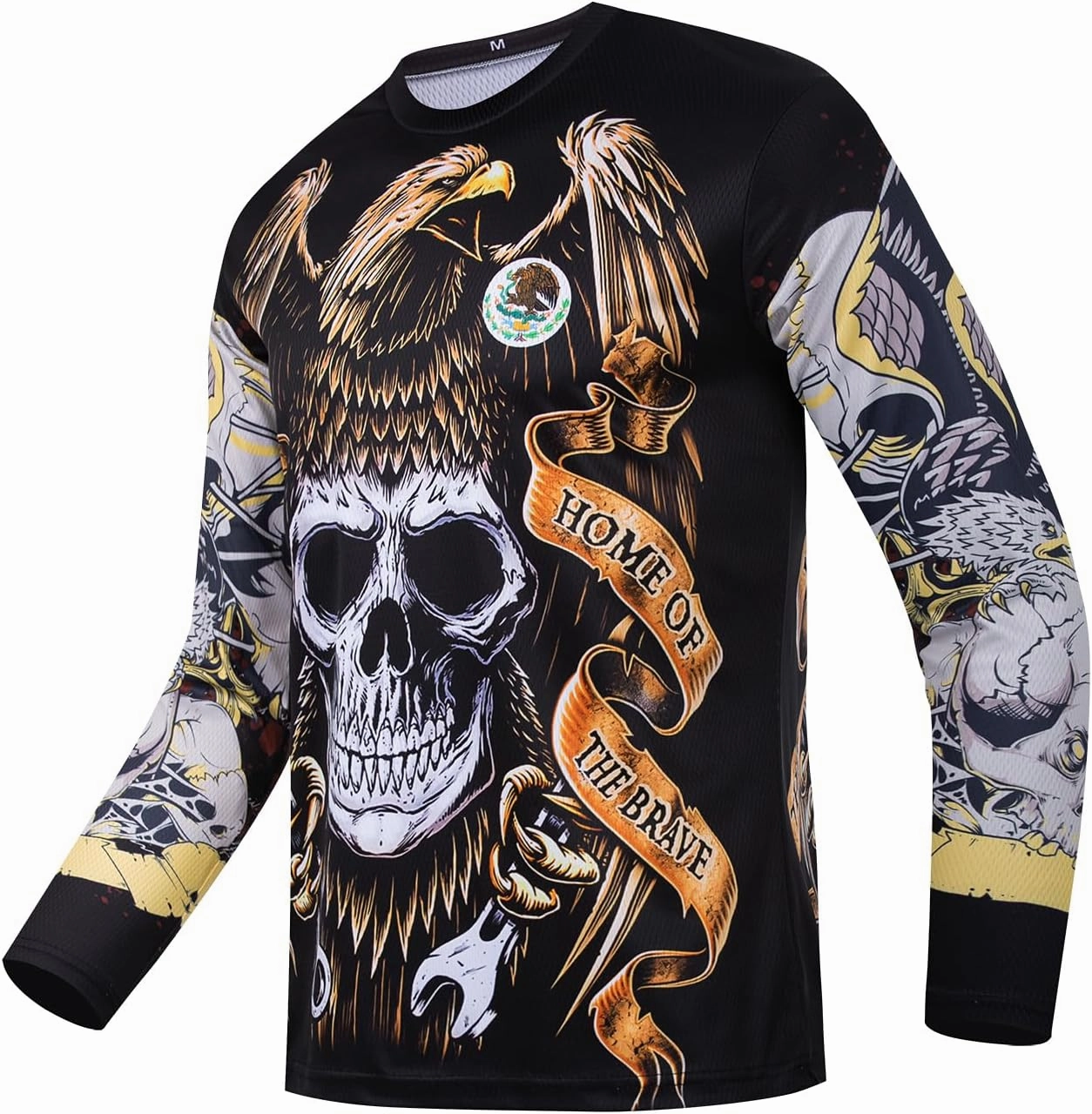 Men's Mountain Bike Jersey Long Sleeve MTB Off-Road Motocross Jersey Quick Dry Downhill&Motocross Shirts