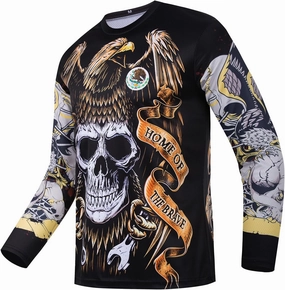 Men's Mountain Bike Jersey Long Sleeve MTB Off-Road Motocross Jersey Quick Dry Downhill&Motocross Shirts