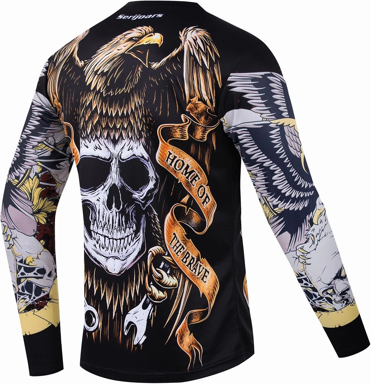 Men's Mountain Bike Jersey Long Sleeve MTB Off-Road Motocross Jersey Quick Dry Downhill&Motocross Shirts