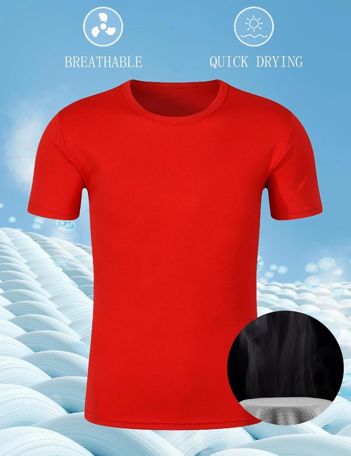 Men Short Sleeve Athletic Tshirt Womens Versatile Basics Essentials Tops Unisex Crewneck Running Shirts Pack of 2