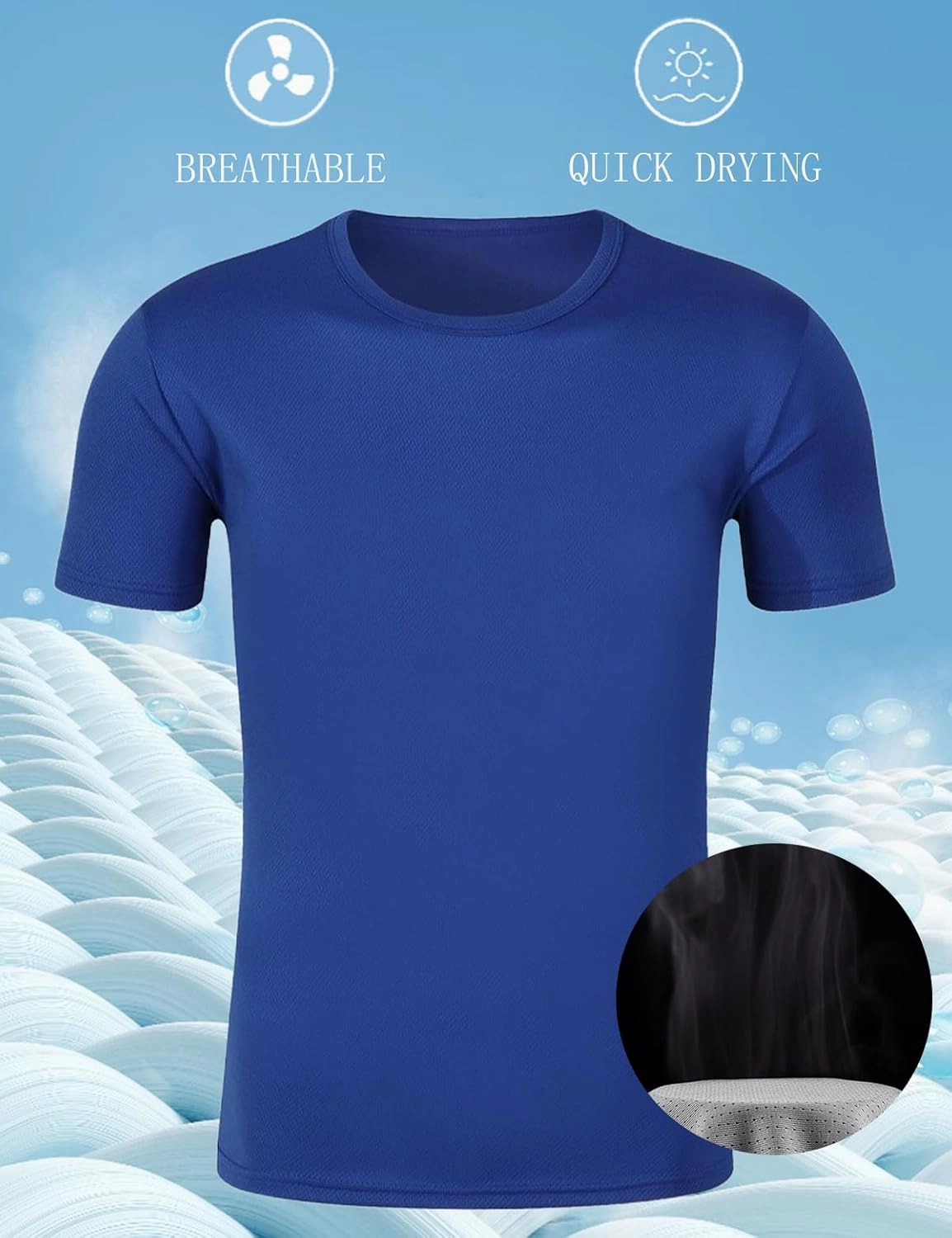 Men Short Sleeve Athletic Tshirt Womens Versatile Basics Essentials Tops Unisex Crewneck Running Shirts Pack of 2