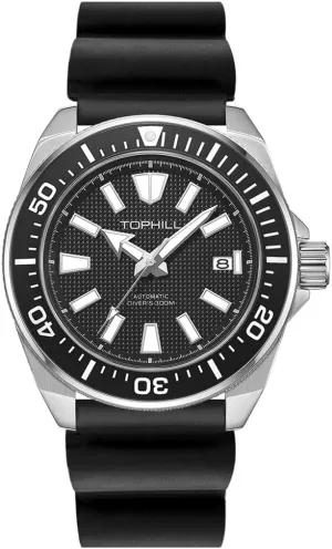 Men's Mechanical Watch 30ATM 43.5mm Dive Watch for Men Japan NH35 Movement Sapphire Super C3 Luminous Calendar Automatic Watch for Men TD008G