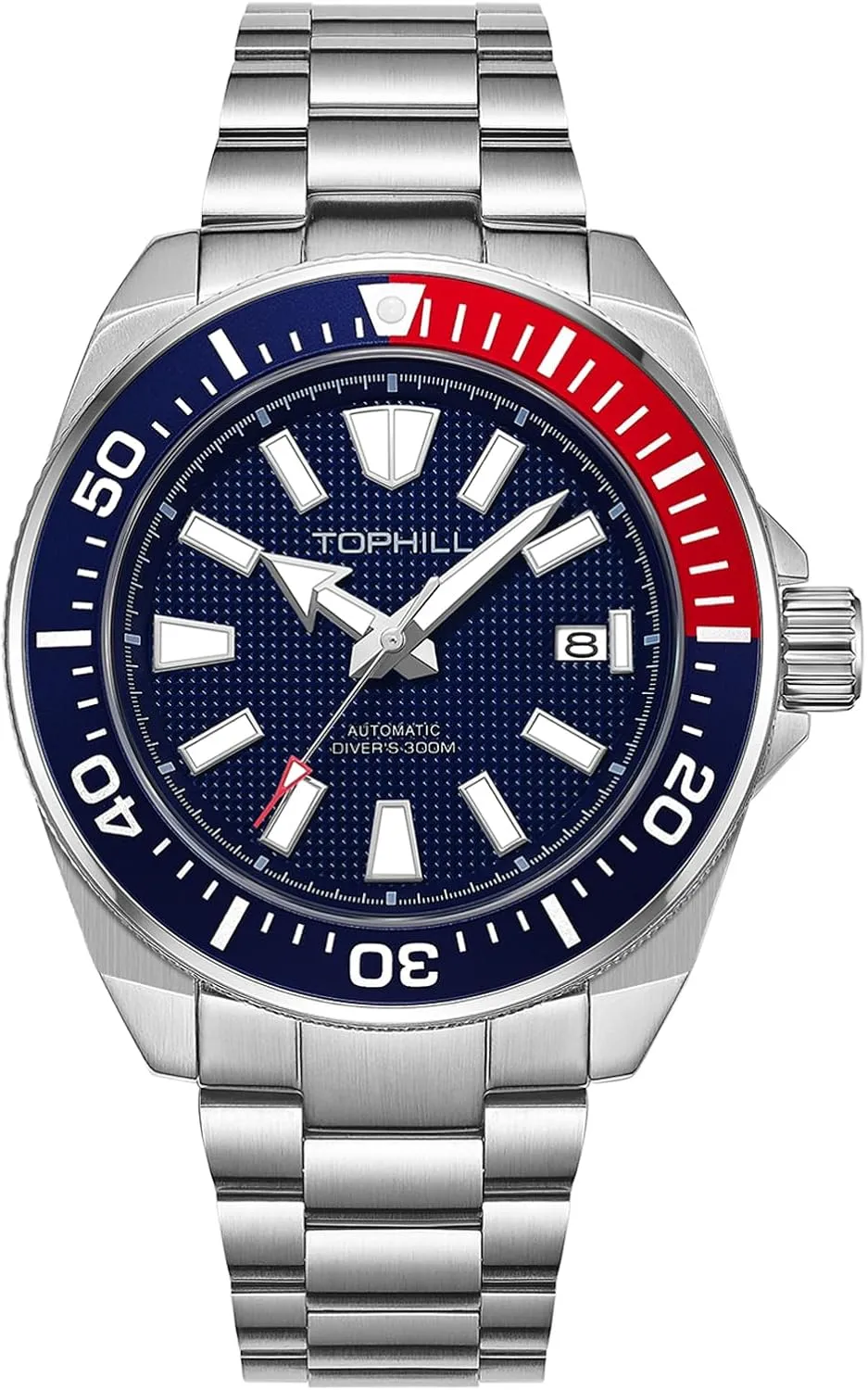 Men's Mechanical Watch 30ATM 43.5mm Dive Watch for Men Japan NH35 Movement Sapphire Super C3 Luminous Calendar Automatic Watch for Men TD008G
