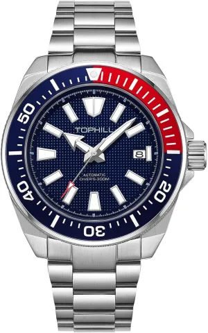 Men's Mechanical Watch 30ATM 43.5mm Dive Watch for Men Japan NH35 Movement Sapphire Super C3 Luminous Calendar Automatic Watch for Men TD008G