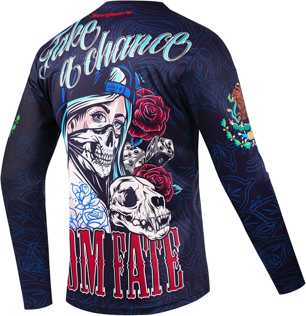 Men's Mountain Bike Jersey Long Sleeve MTB Off-Road Motocross Jersey Quick Dry Downhill&Motocross Shirts
