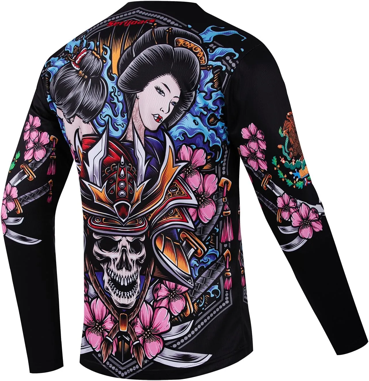 Men's Mountain Bike Jersey Long Sleeve MTB Off-Road Motocross Jersey Quick Dry Downhill&Motocross Shirts