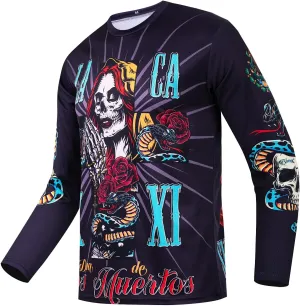 Men's Mountain Bike Jersey Long Sleeve MTB Off-Road Motocross Jersey Quick Dry Downhill&Motocross Shirts