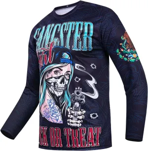 Men's Mountain Bike Jersey Long Sleeve MTB Off-Road Motocross Jersey Quick Dry Downhill&Motocross Shirts