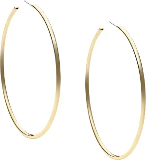 Michael Kors Brass Large Hoop Earrings for Women, Color: Gold (Model: MKJ4161710)