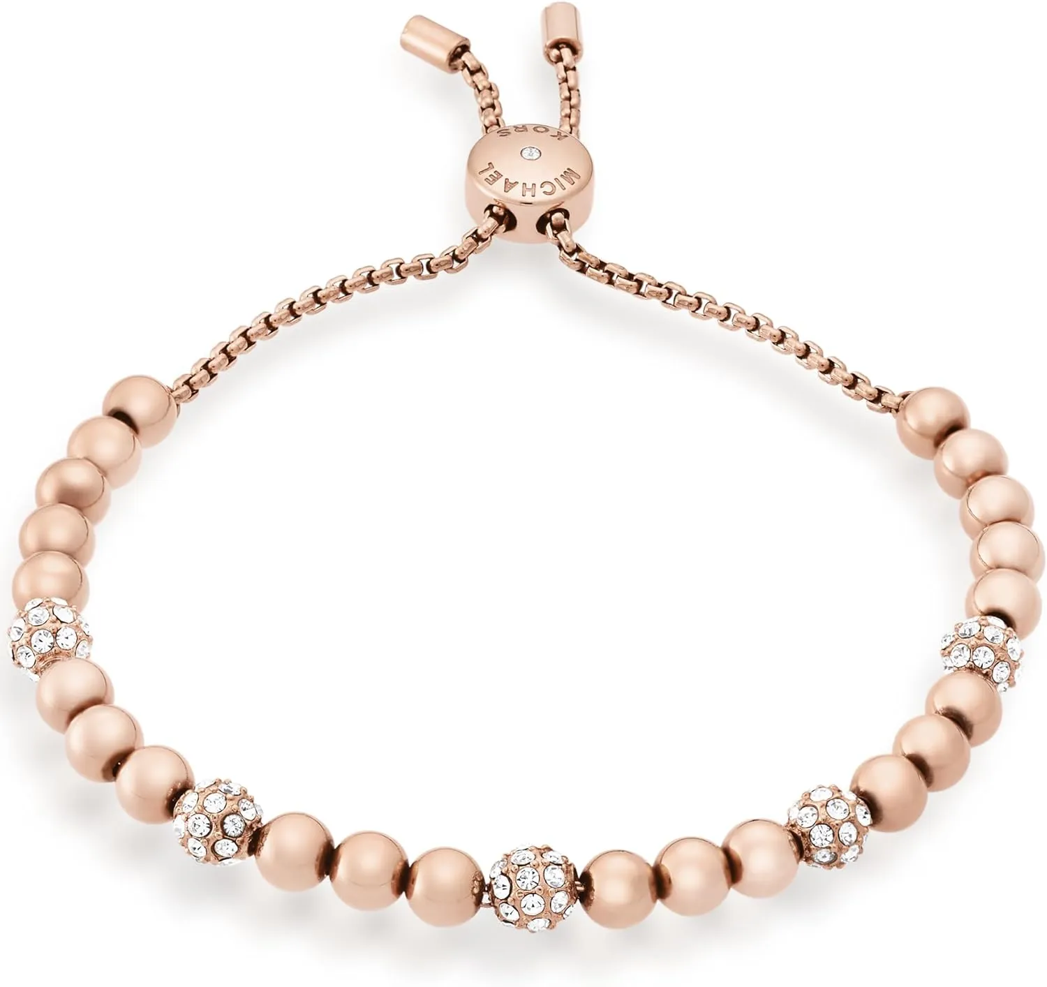 Michael Kors Stainless Steel and Pavé Crystal Chain Bracelet for Women