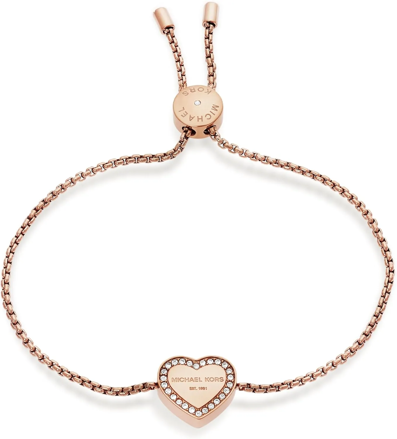 Michael Kors Stainless Steel and Pavé Crystal Chain Bracelet for Women