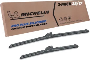Michelin 40-2817SPBA Pro Plus Silicone Twin Pack 28 & 17 inch Wiper Blade Fits Select Nissan, Ferrari, Model Years (2 Pack)
