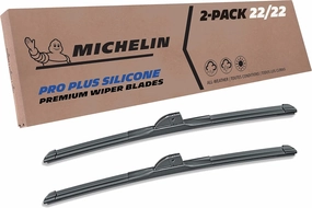 Michelin 40-2222SPBA Pro Plus Silicone Twin Pack 22 inch Wiper Blade Fits Select Toyota, Honda, Hyundai, Kia, Jeep, Chevrolet, Lexus, Nissan, Volkswagen, Mitsubishi Model Years (2 Pack)