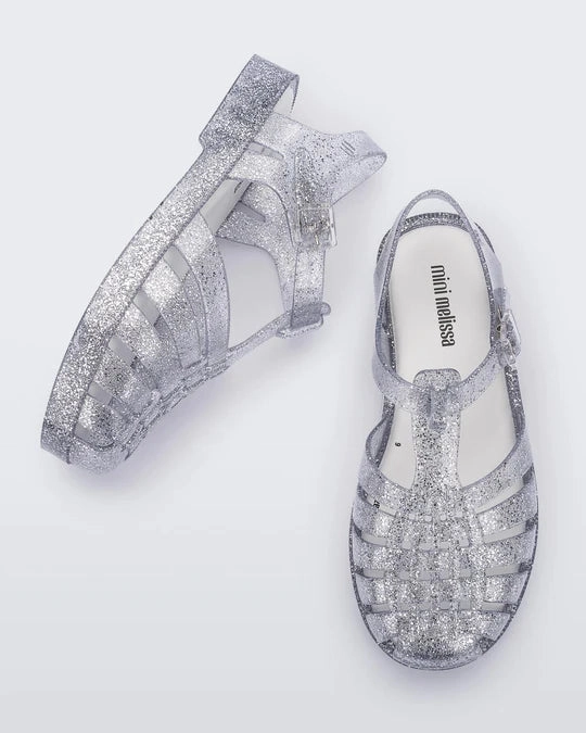Mini Melissa Possession Shiny Glitter Clear Sandal