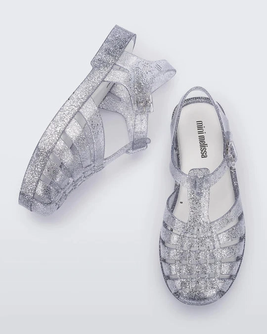 Mini Melissa Possession Shiny Glitter Clear Sandal