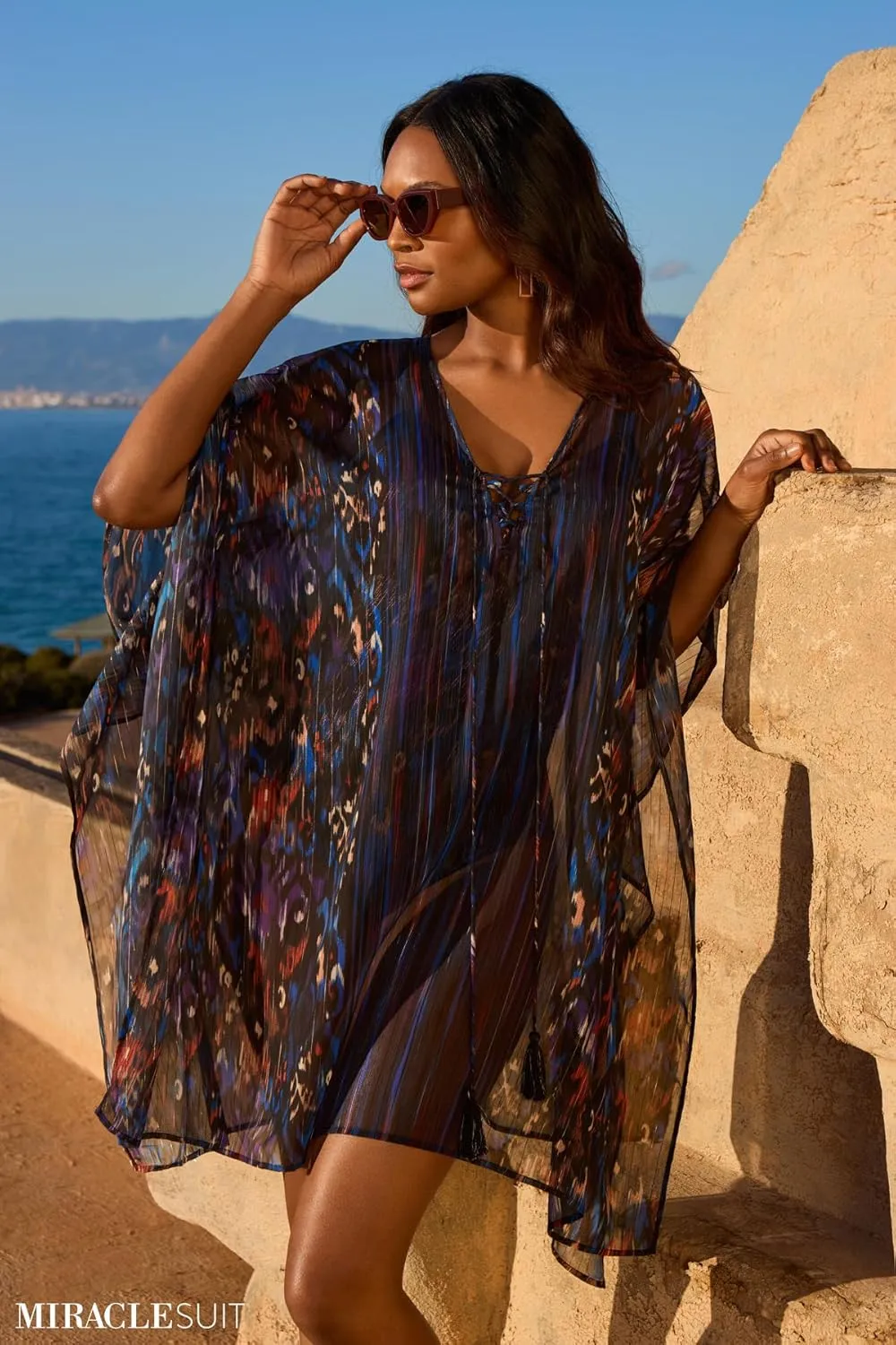 Miraclesuit Women's Swimwear Caftan Swimsuit Cover Up