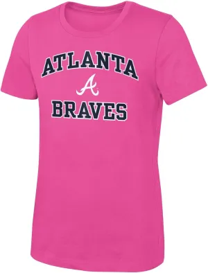 MLB Girls 7-16 Team Classic Heart & Soul Pink Graphic Team T-Shirt