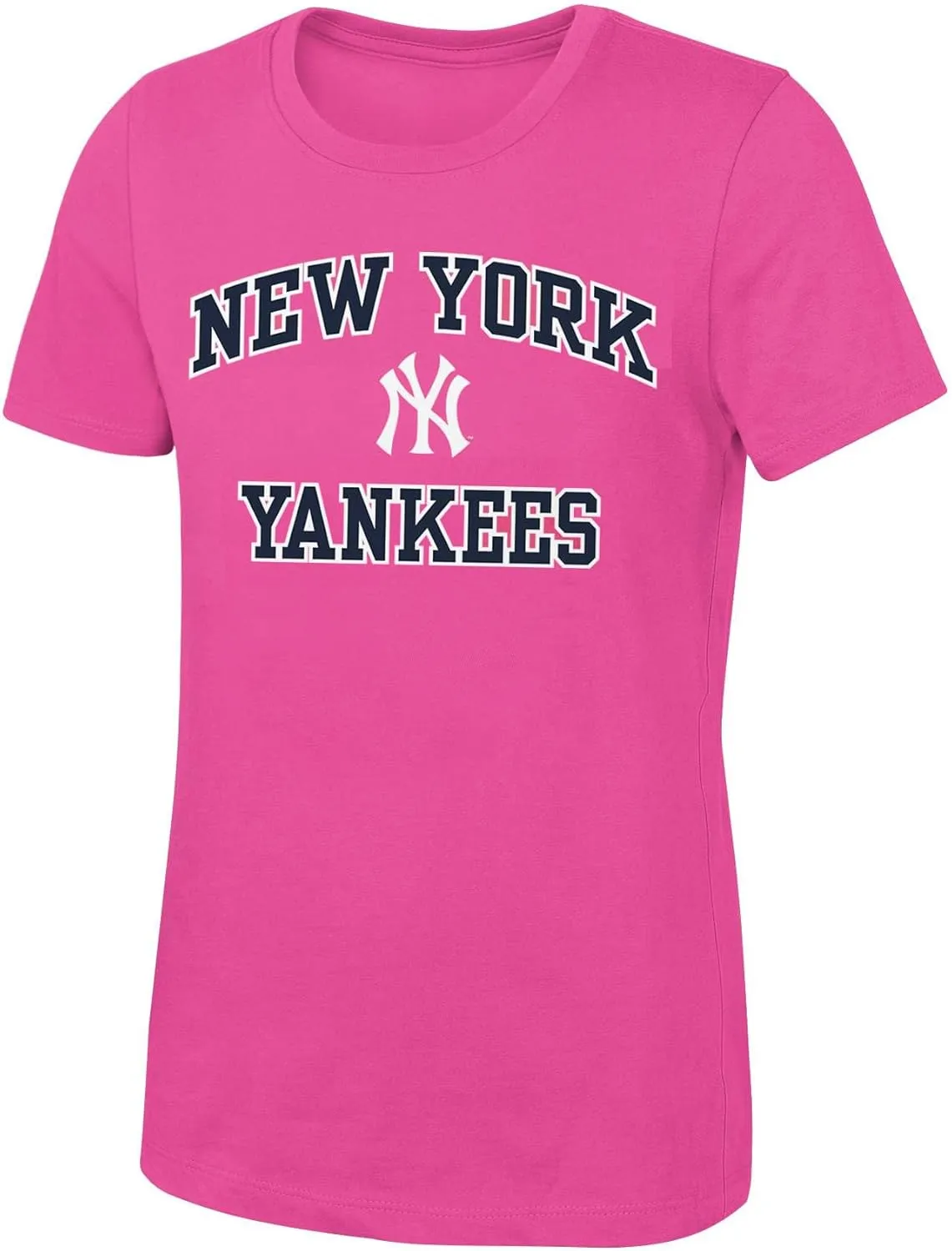 MLB Girls 7-16 Team Classic Heart & Soul Pink Graphic Team T-Shirt