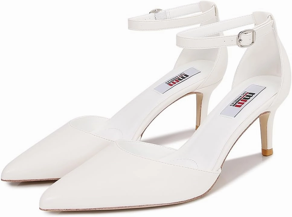 mm Women's Ankle Strap Front-Sling Pointed Toe Stiletto Heel
