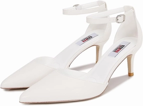 mm Women's Ankle Strap Front-Sling Pointed Toe Stiletto Heel