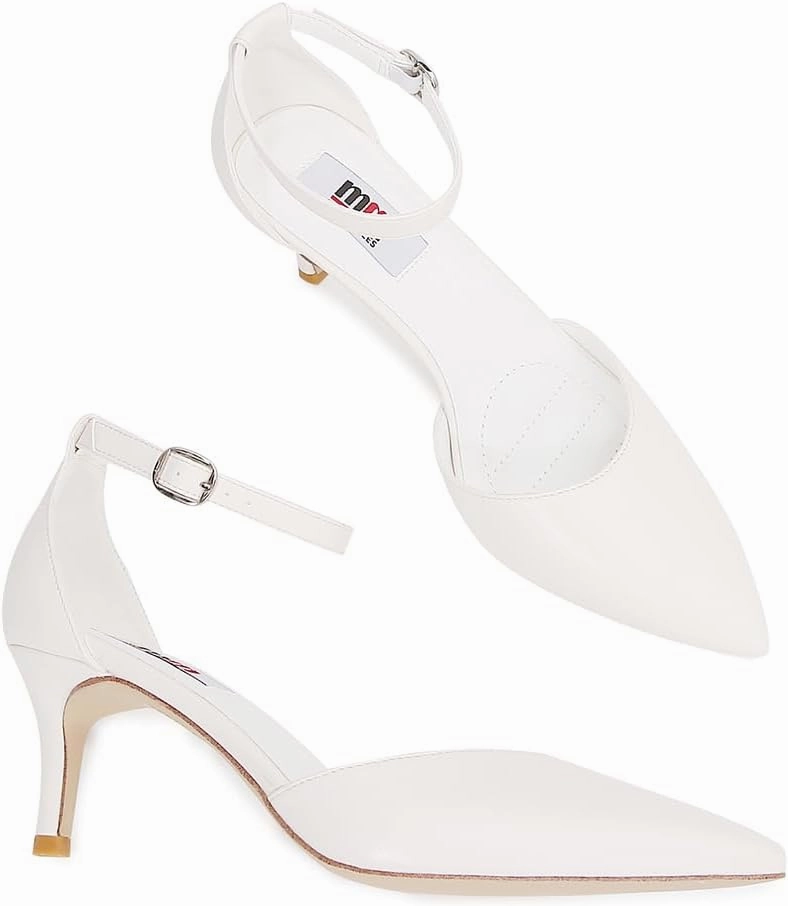 mm Women's Ankle Strap Front-Sling Pointed Toe Stiletto Heel