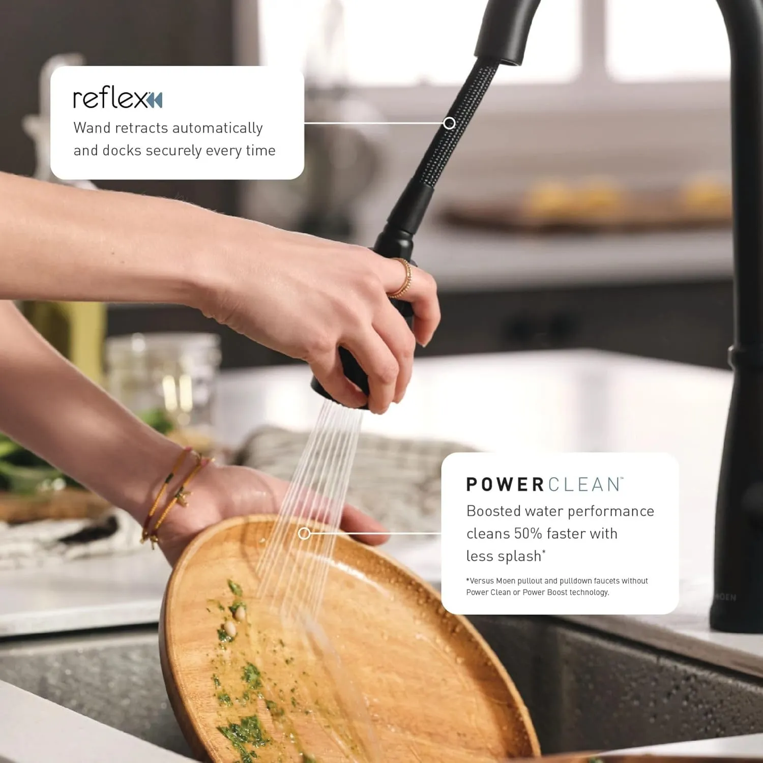 Moen 7594EWBL Arbor Kitchen-Sink-faucets, Matte Black
