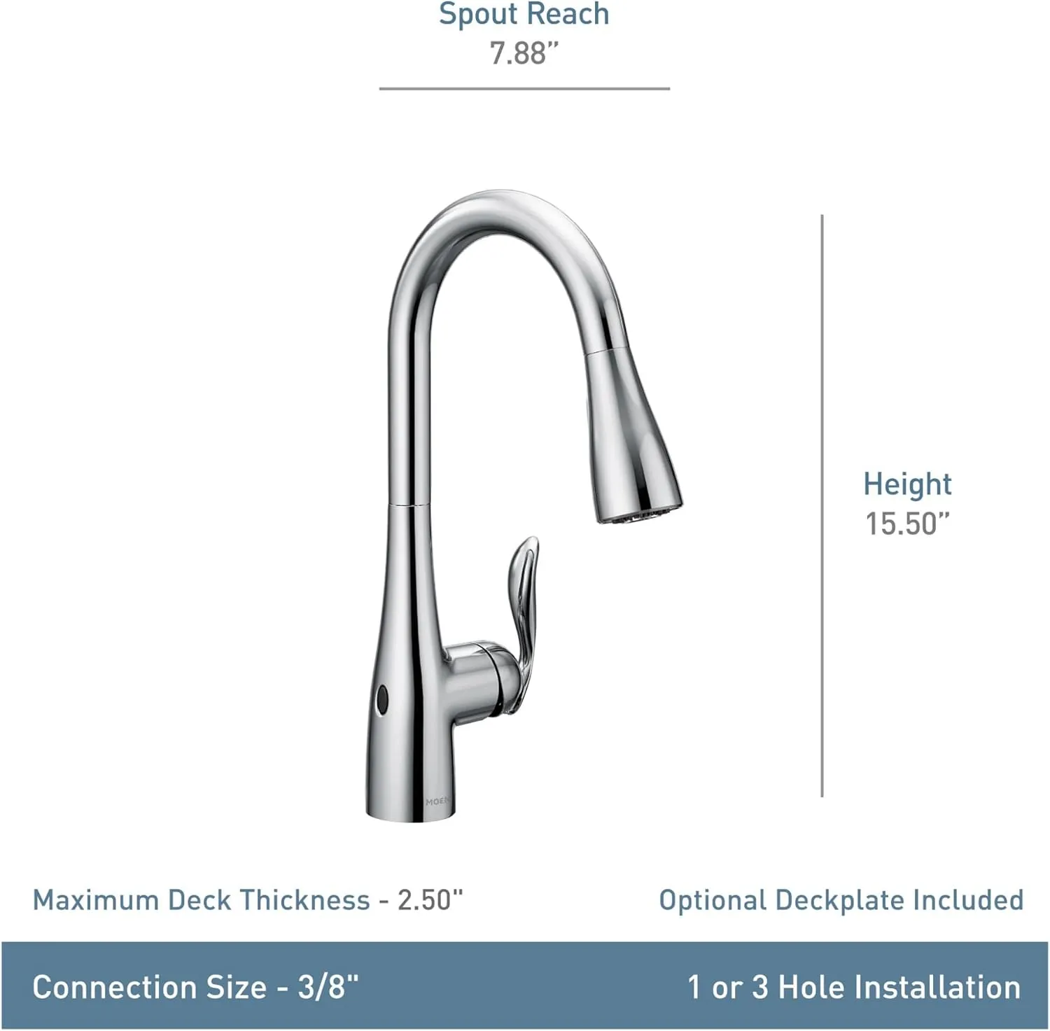 Moen 7594EWBL Arbor Kitchen-Sink-faucets, Matte Black