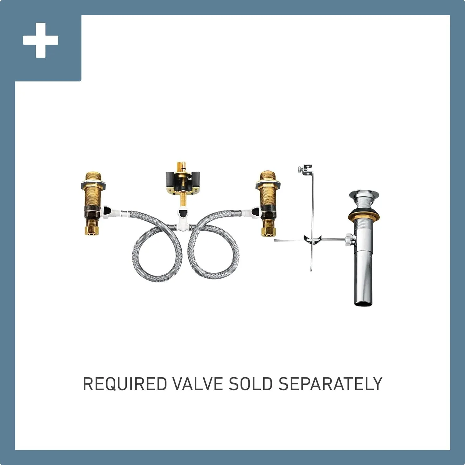 Moen Dartmoor Matte Black Two-Handle 8 in. Widespread Bathroom Faucet Trim Kit, Valve Required, T6805BL