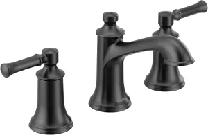 Moen Dartmoor Matte Black Two-Handle 8 in. Widespread Bathroom Faucet Trim Kit, Valve Required, T6805BL