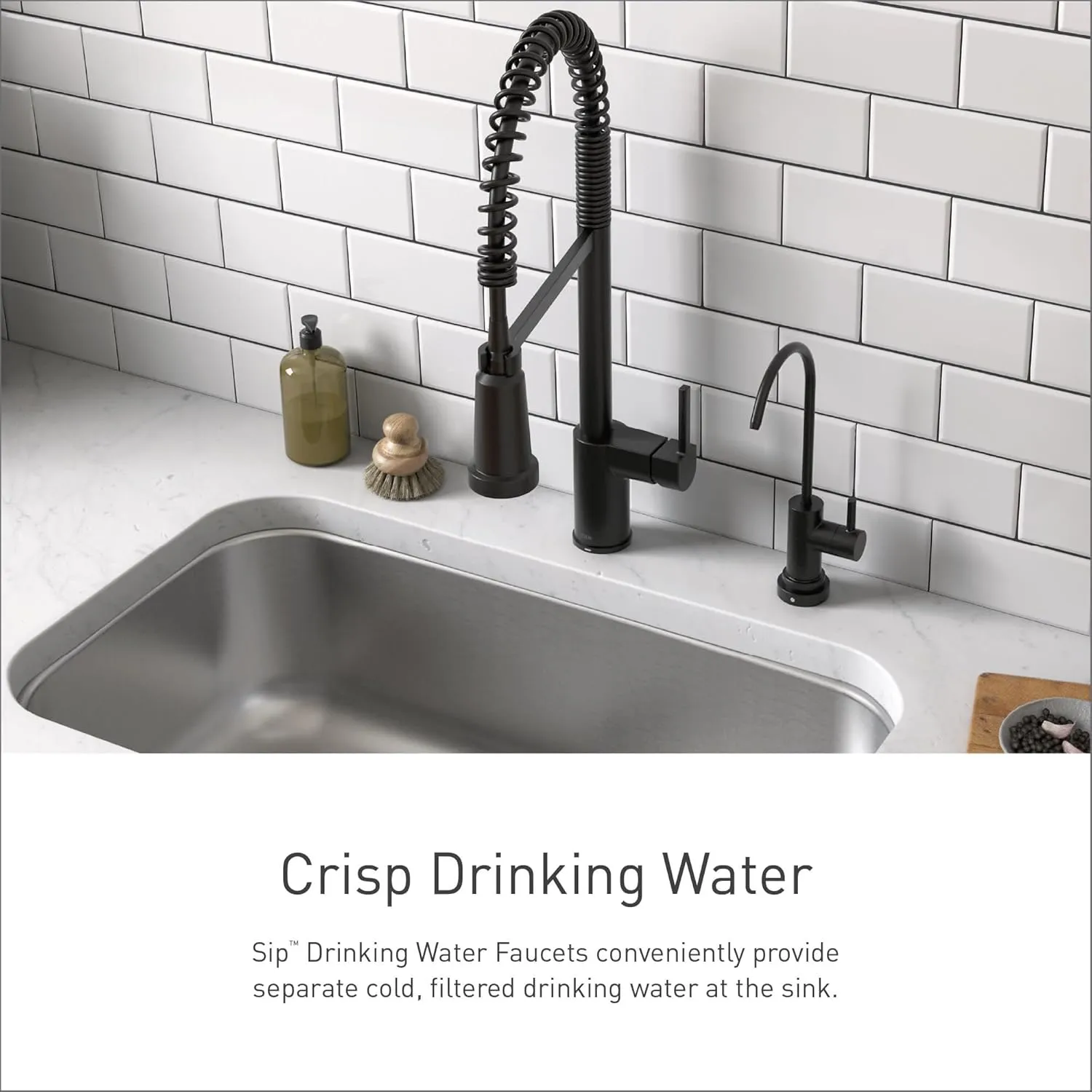 Moen F7600BL SIP One-Handle High Arc Beverage Faucet, Matte Black