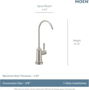 Moen F7600BL SIP One-Handle High Arc Beverage Faucet, Matte Black