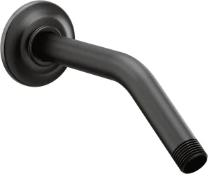 Moen Matte Black Premium Standard Shower Arm with Matching Flange Included, S122BL