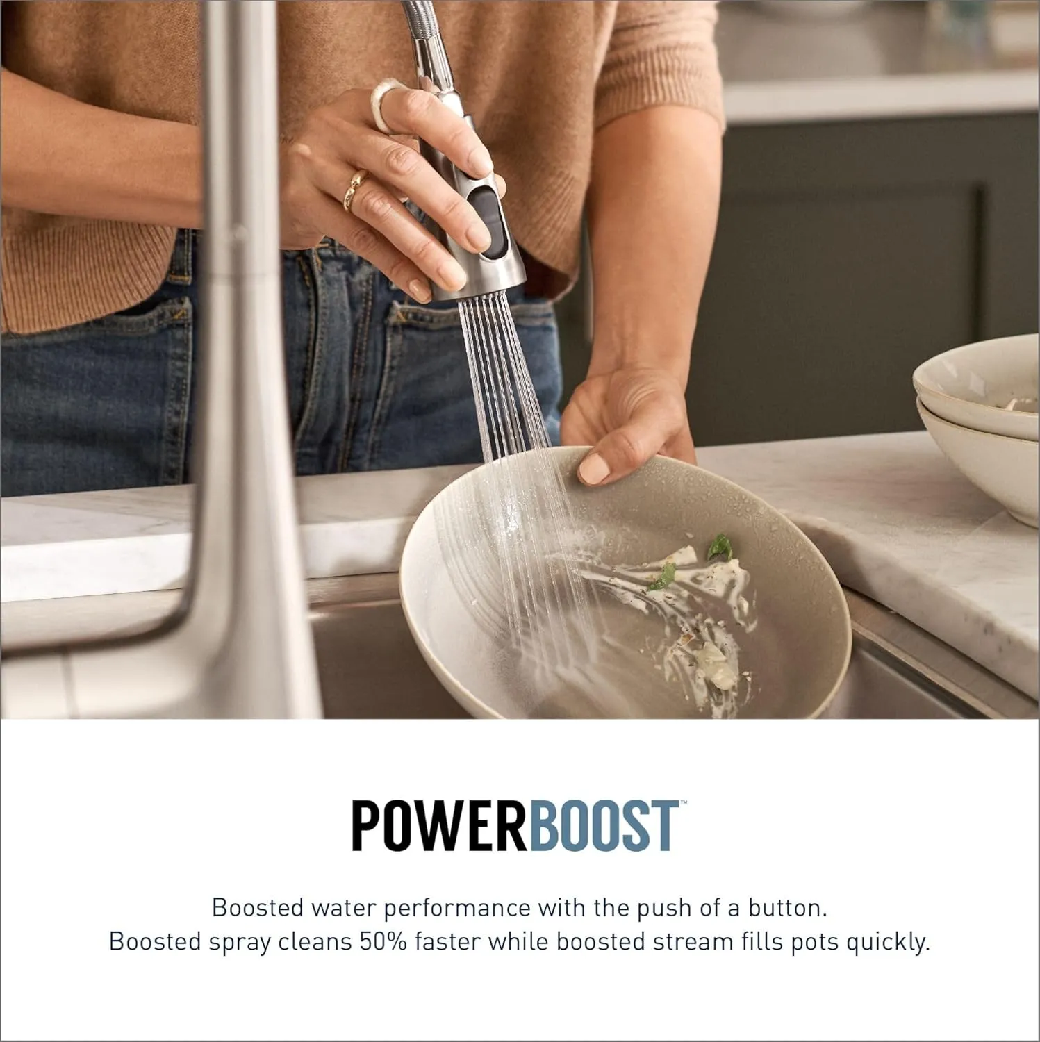 Moen S7235BL Sinema One-Handle High Arc Pulldown Kitchen Faucet featuring Power Boost and Reflex, Matte Black