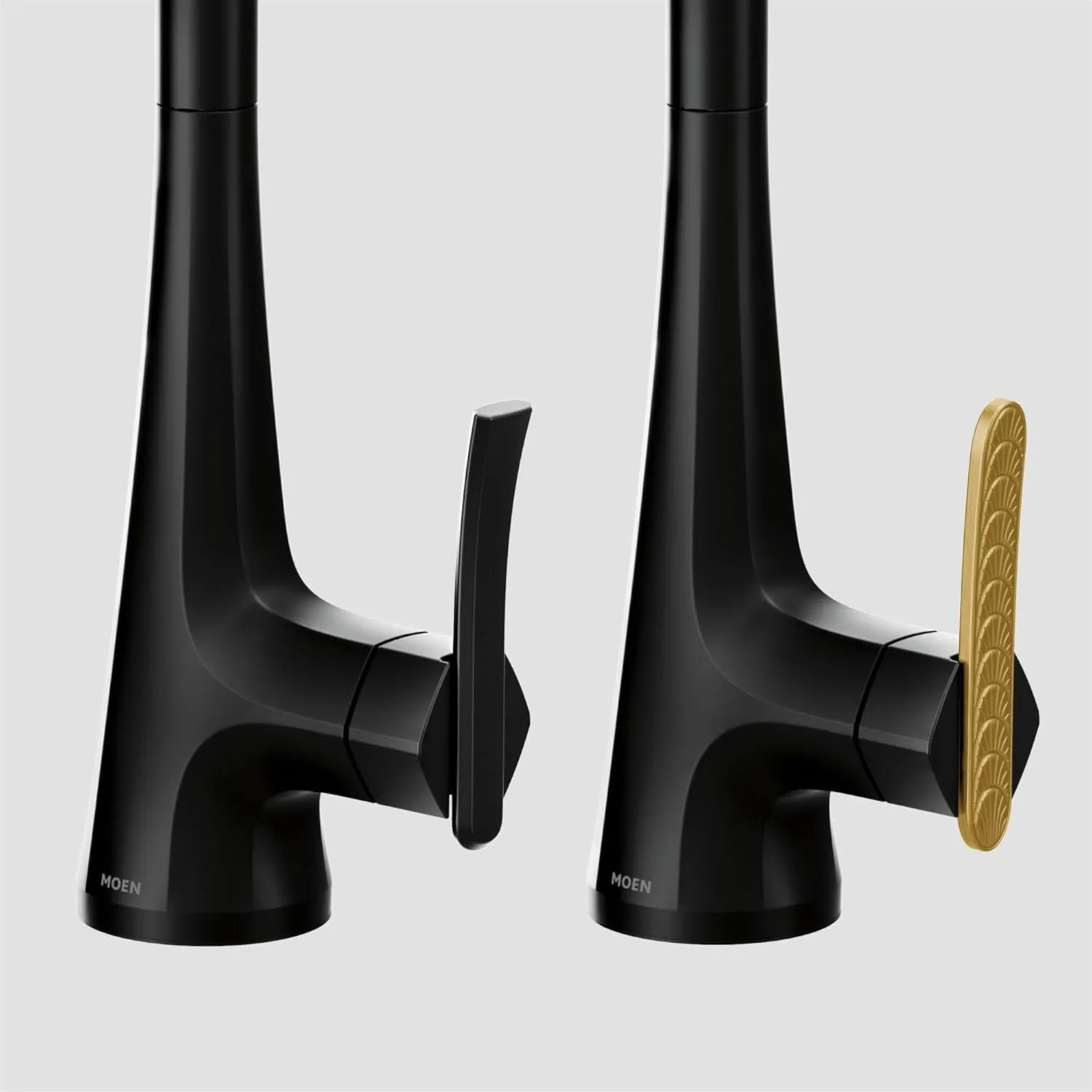Moen S7235BL Sinema One-Handle High Arc Pulldown Kitchen Faucet featuring Power Boost and Reflex, Matte Black