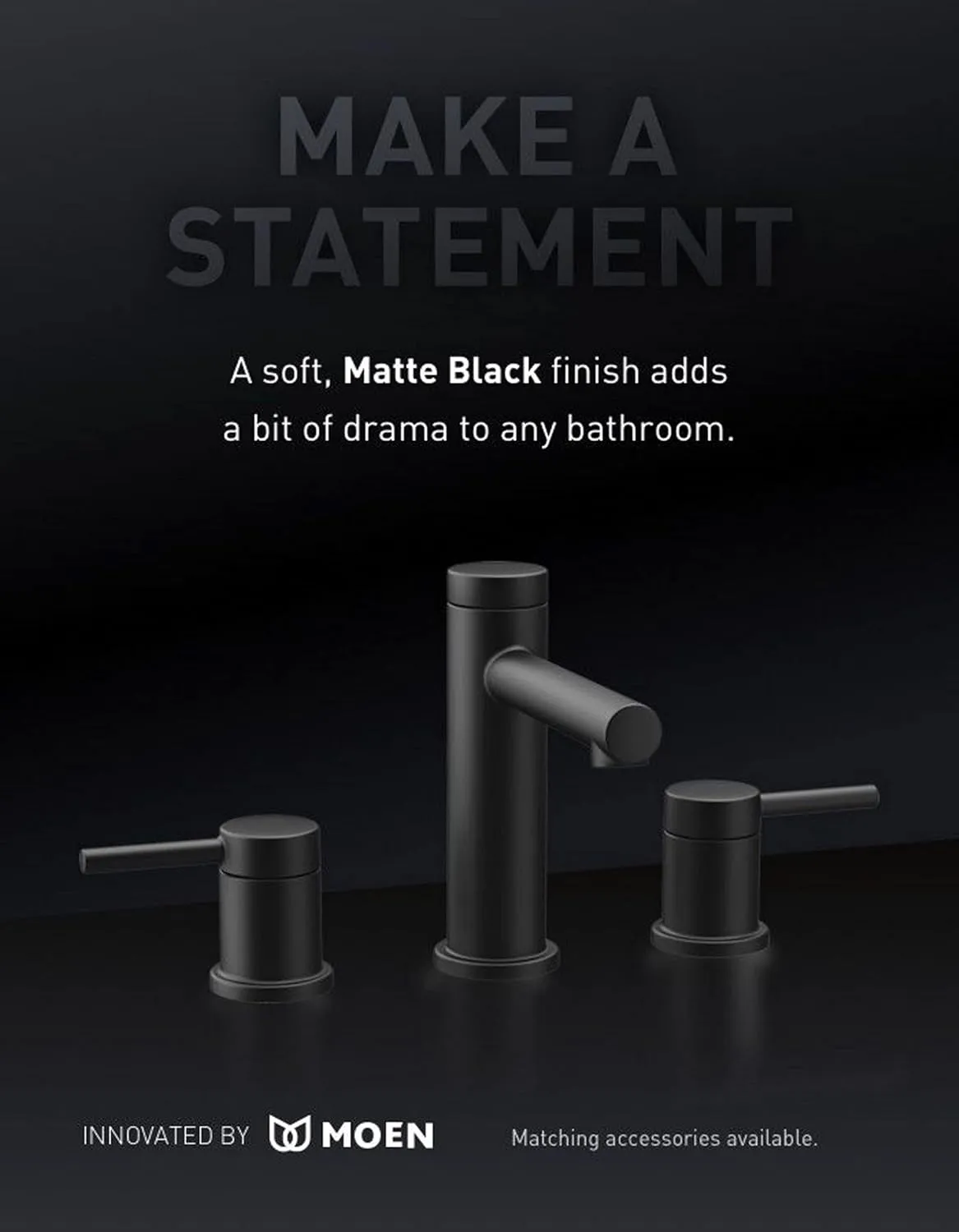 Moen T4191BL Align 2 or 3-Function Diverter Transfer Trim Kit Valve Required, Matte Black