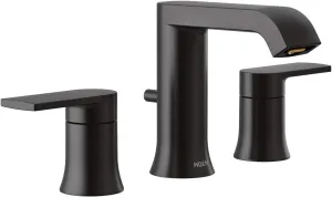 Moen T6708BL Genta LX Two Handle Widespread Modern Bathroom Facuet Valve Required, Matte Black