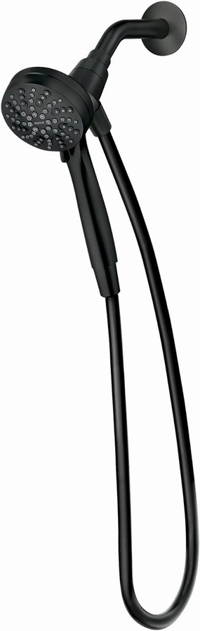 Moen Engage Matte Black Magnetix Eco-Performance Six-Function Detachable Handheld Shower Head with Magnetic Docking System and 60-Inch Hose, 26100EPBL