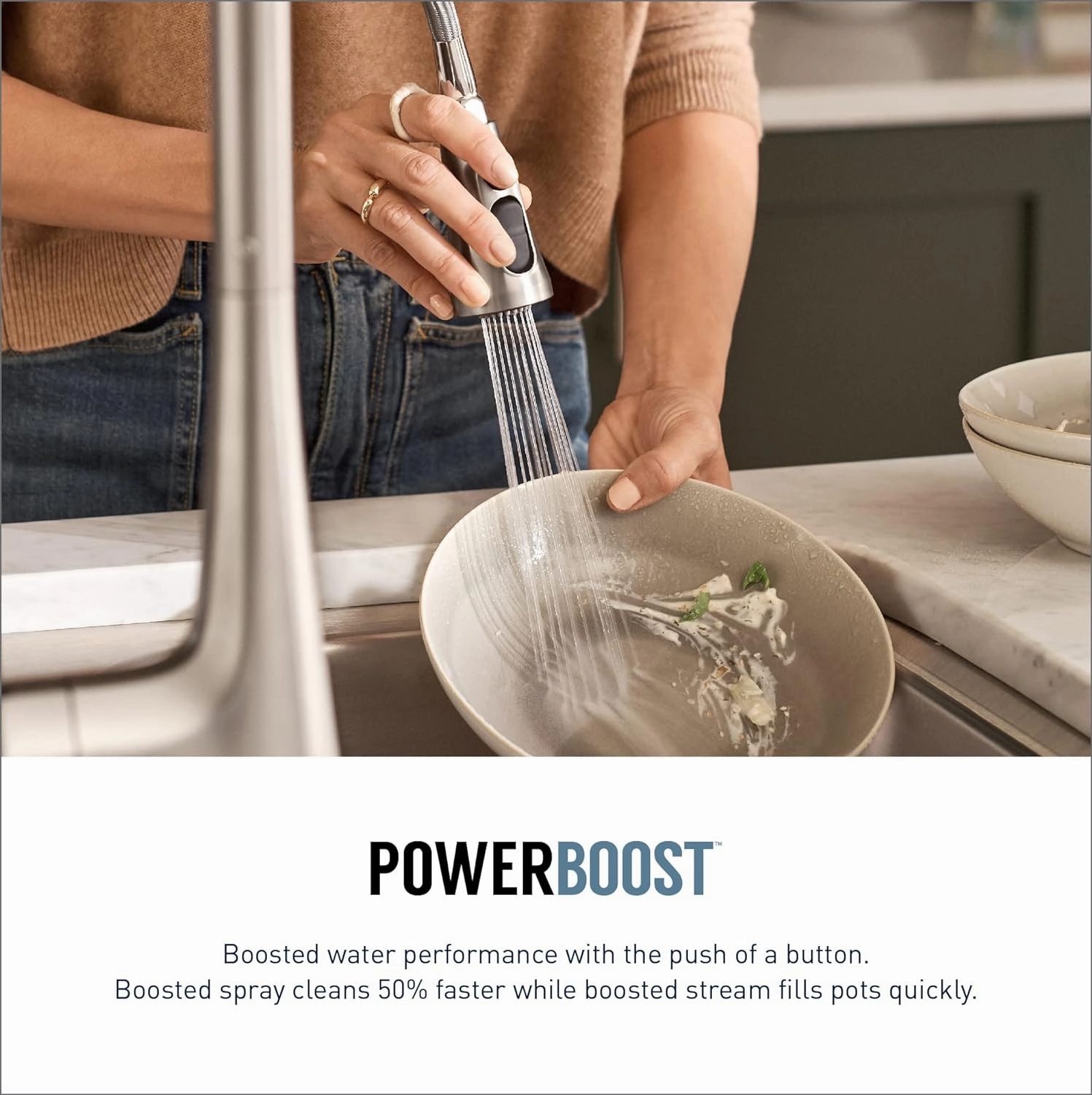 Moen Genta LX Matte Black One-Handle Modern Kitchen Faucet with Pull Down Sprayer, Reflex Docking Head, Faucet for Kitchen Sink with Power Boost for a Faster Clean, 7882BL