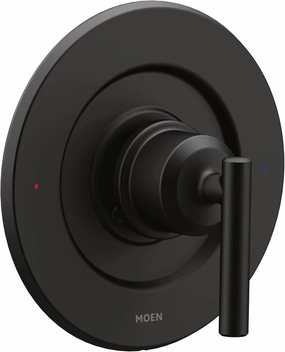 Moen Gibson Matte Black Posi-Temp Pressure-Balancing Modern Valve Handle Only Trim, Valve Required, T2901BL