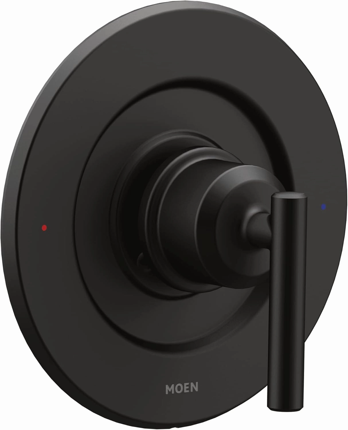 Moen Gibson Matte Black Posi-Temp Pressure-Balancing Modern Valve Handle Only Trim, Valve Required, T2901BL
