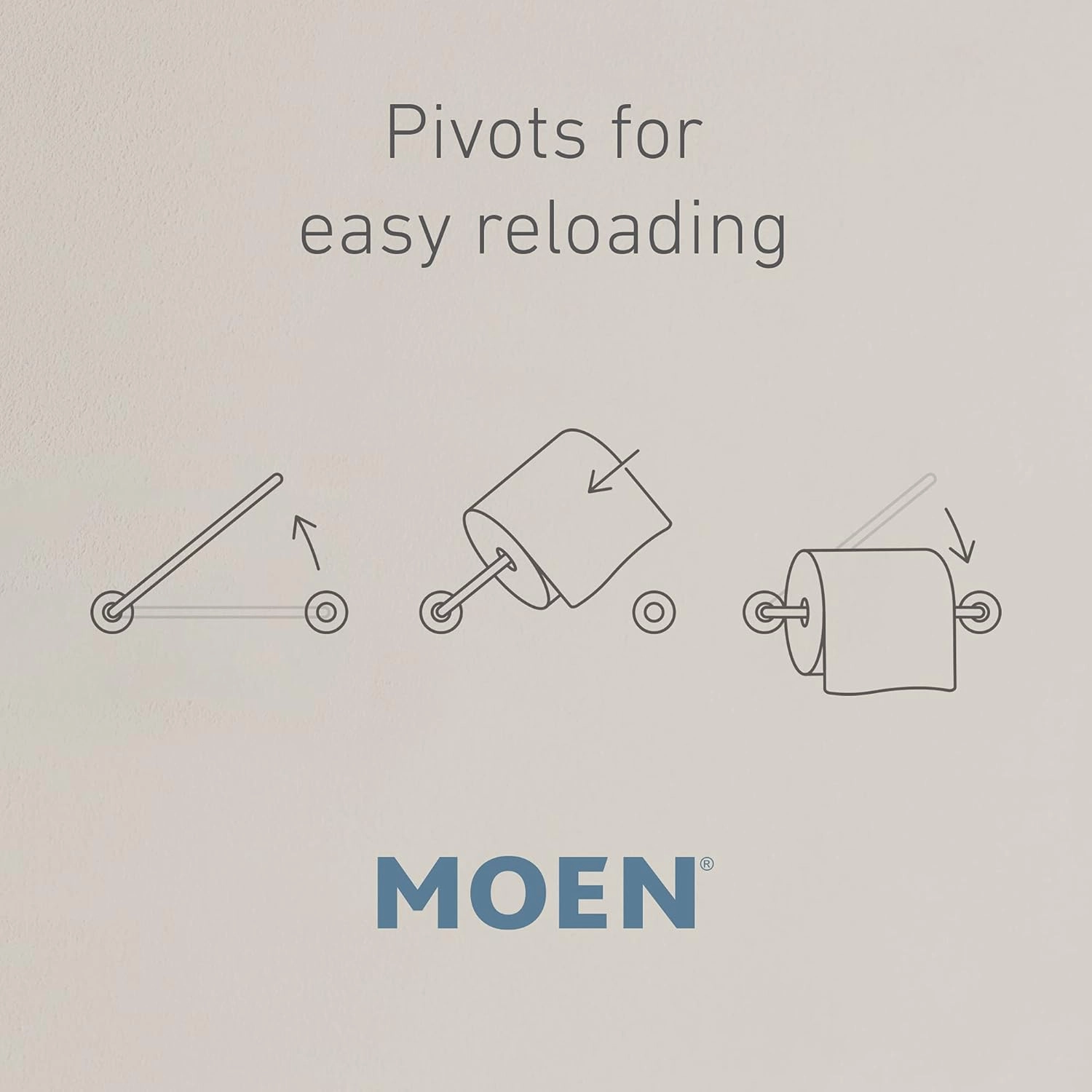 Moen YB0808BL Arris Pivoting Toilet Paper Holder, Matte Black