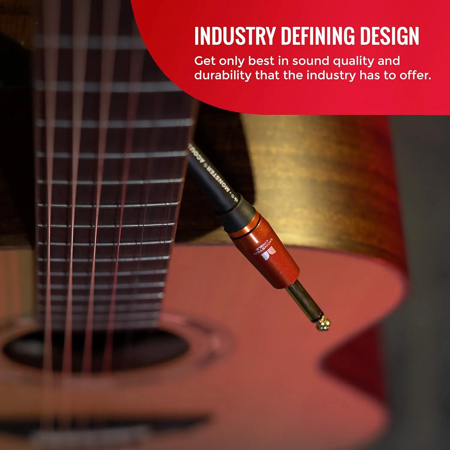 Monster Prolink Acoustic Instrument Cable - 21 ft Guitar Cable with Straight to Straight Connectors, Delivering Rich & Clean Sound