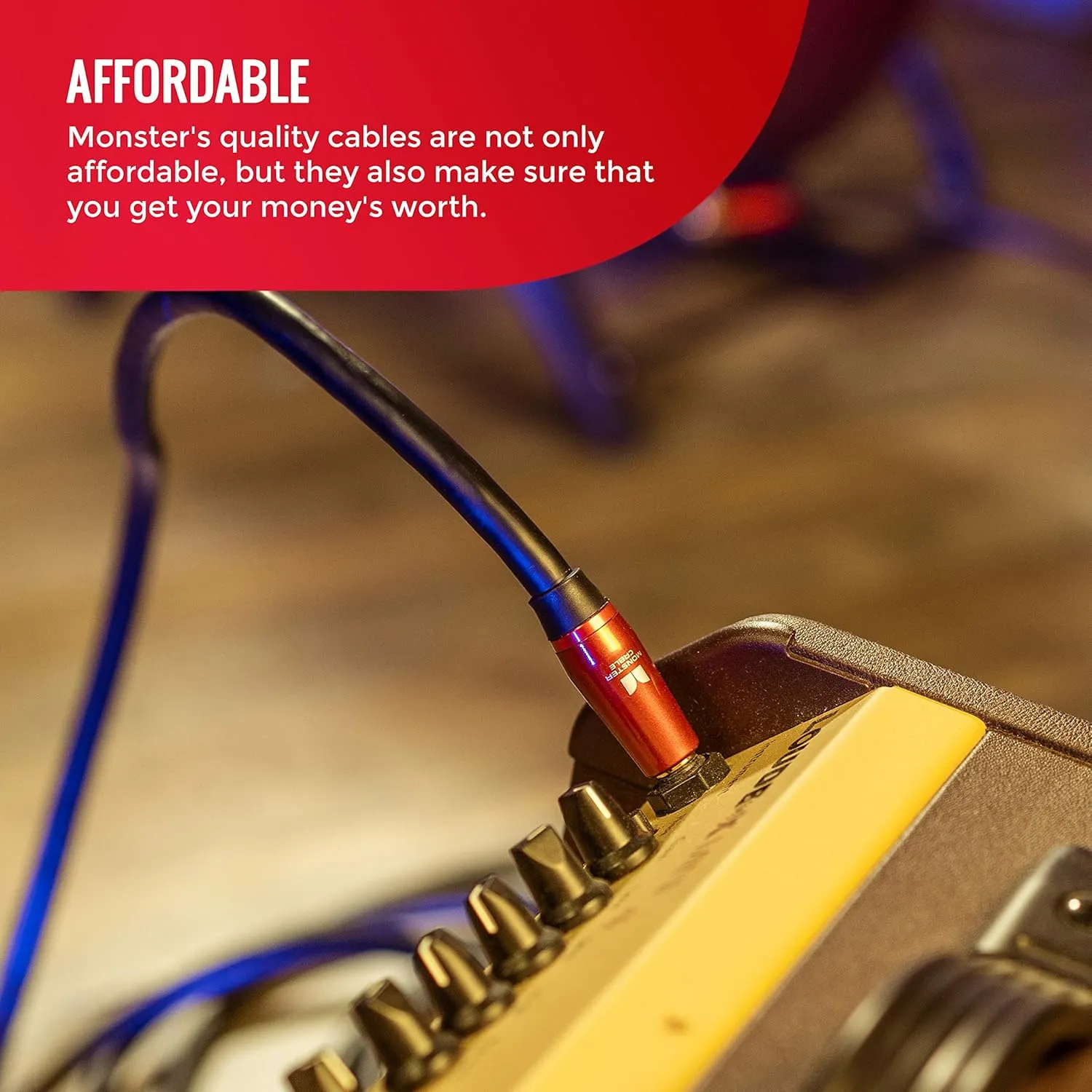 Monster Prolink Acoustic Instrument Cable - 21 ft Guitar Cable with Straight to Straight Connectors, Delivering Rich & Clean Sound